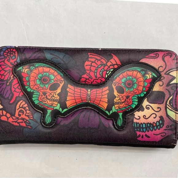 NWT Iron Fist sugar skull wallet - Picture 2 of 4